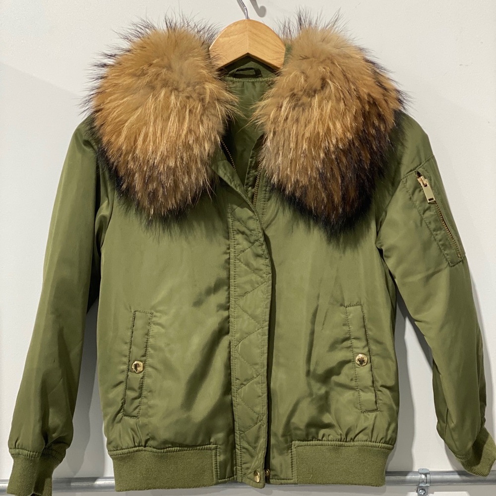 Fur trim puffer jacket
